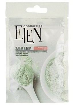 Глина зелена з екстрактом лопуха і арніки Elen Cosmetics, 50 г